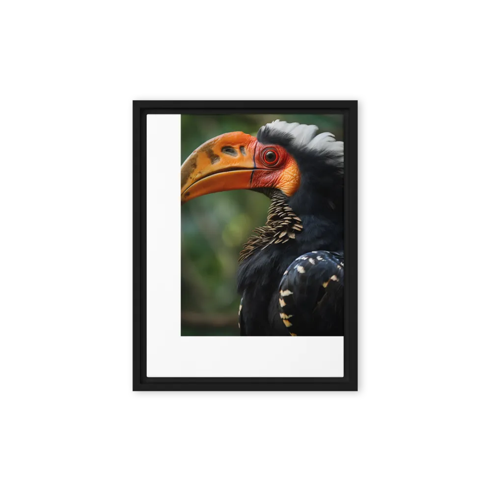 Majesty of the Hornbill | Canvas with Black Frame | 12″×16″