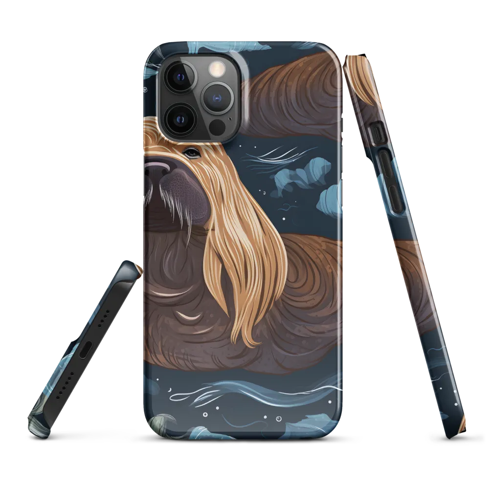 Whimsical Walruses in Deep Blue