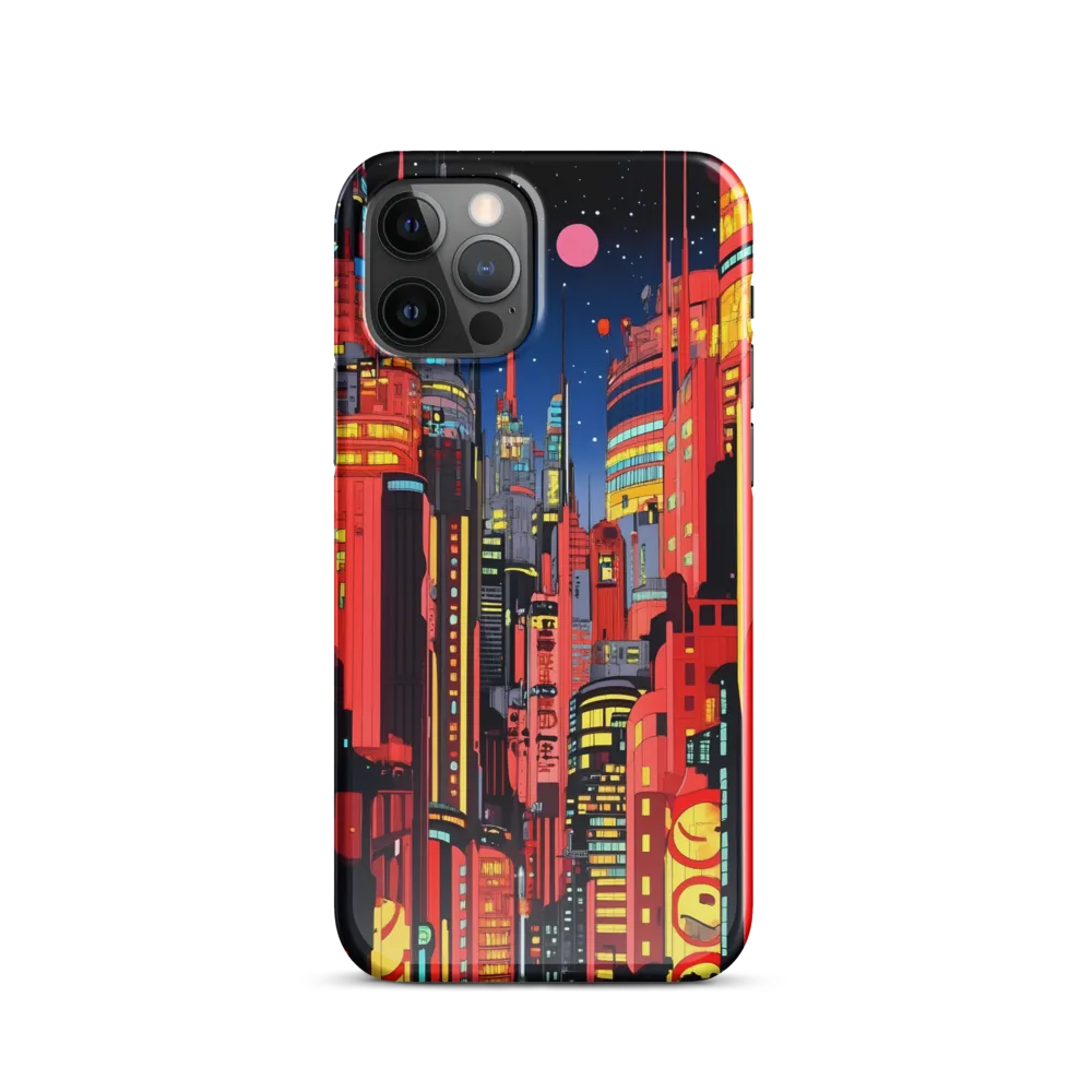 Neon Dreams: A Cyberpunk Cityscape | Phone Case |  12 Pro | Snap Case | Glossy