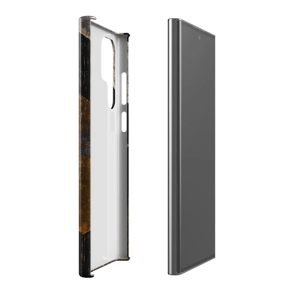 Geometric Harmony in Gold and Black | Phone Case |  S22 Ultra | Snap Case | Glossy