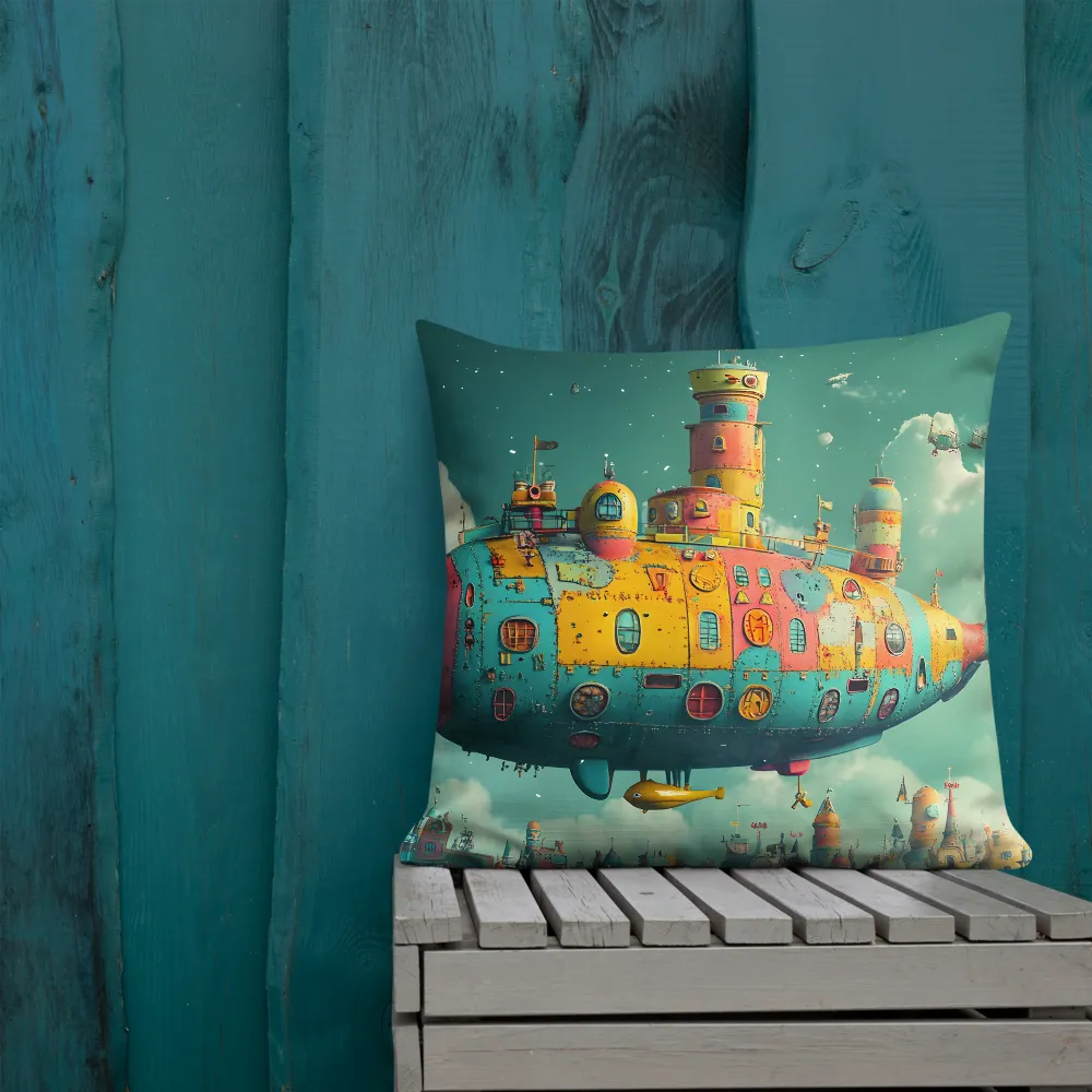 Submerged Dreams: A Whimsical Voyage | Pillow | 22″×22″