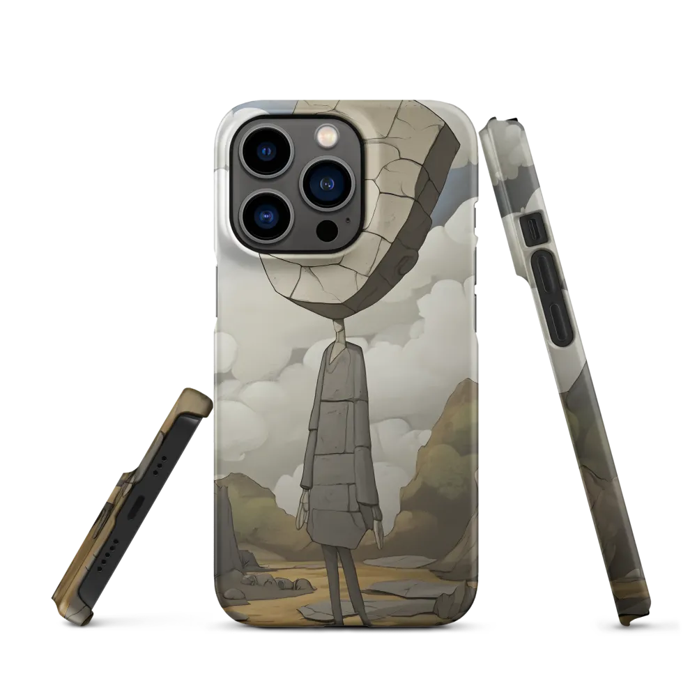 Whimsical Stone Figure in a Rocky Landscape | Phone Case |  13 Pro | Snap Case | Matte