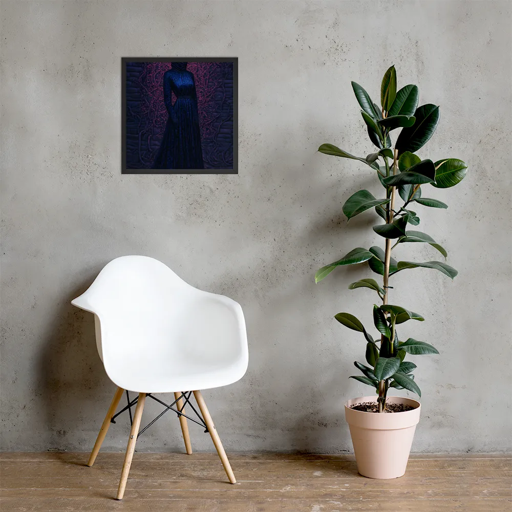 Veil of Enigma | Poster with Black Frame | 18″×18″