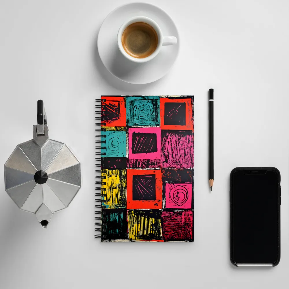 Dynamic Expressions in Geometric Patterns | Spiral Notebook