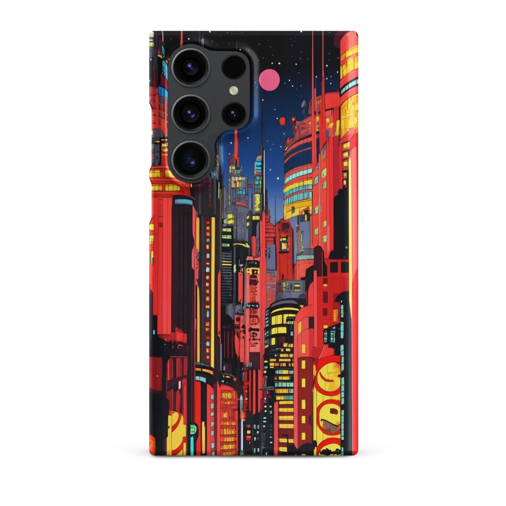 Neon Dreams: A Cyberpunk Cityscape | Phone Case |  S23 Ultra | Snap Case | Matte