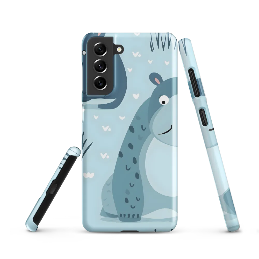 Whimsical Hippo Delight | Phone Case |  S21 | Snap Case | Matte