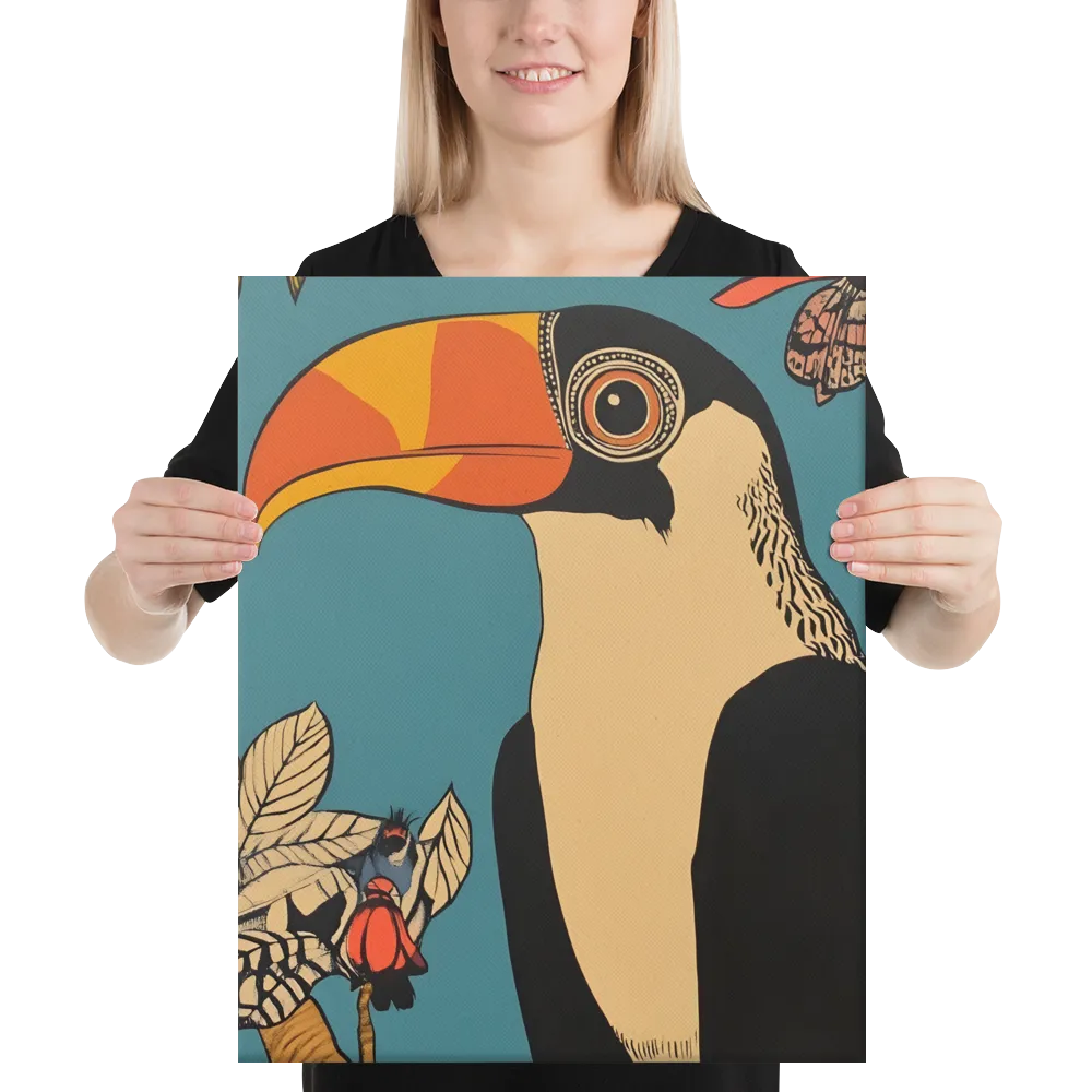 Tropical Majesty: The Toucan at Rest | Canvas | 16″×20″