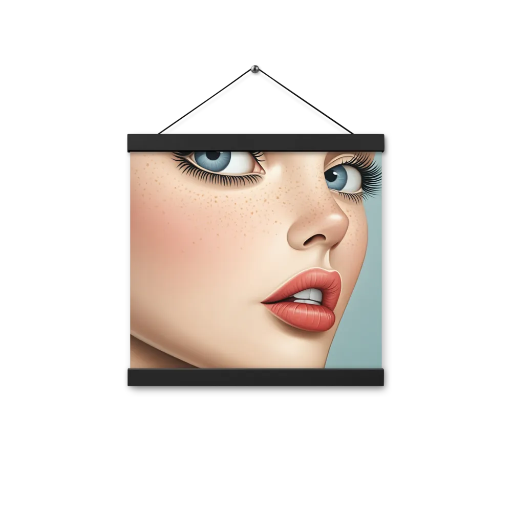 Intriguing Elegance | Poster With Black Wood Hanger | 12″×12″