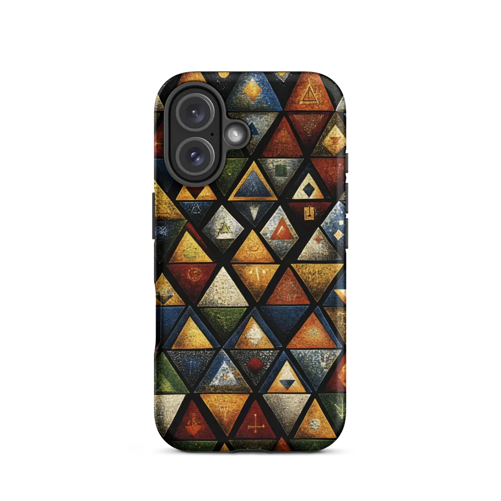 Dynamic Triangular Harmony | Phone Case |  16 | Tough Case | Matte