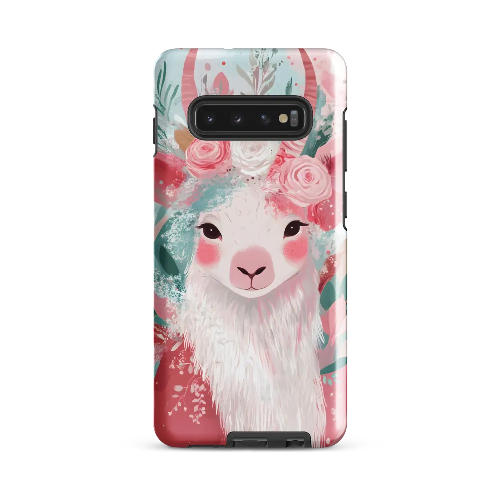 Spring Whimsy: The Floral Goat | Phone Case |  S10 Plus | Tough Case | Glossy