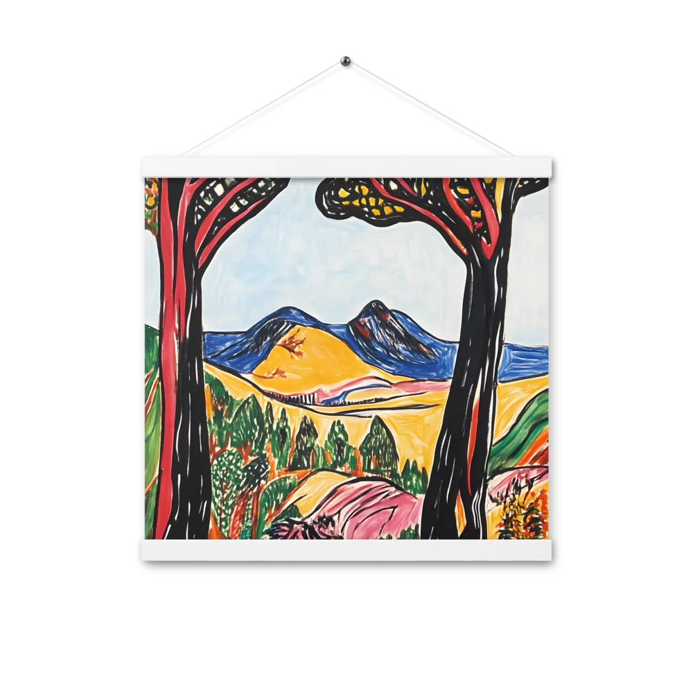 Vibrant Nature's Embrace | Poster With White Wood Hanger | 16″×16″