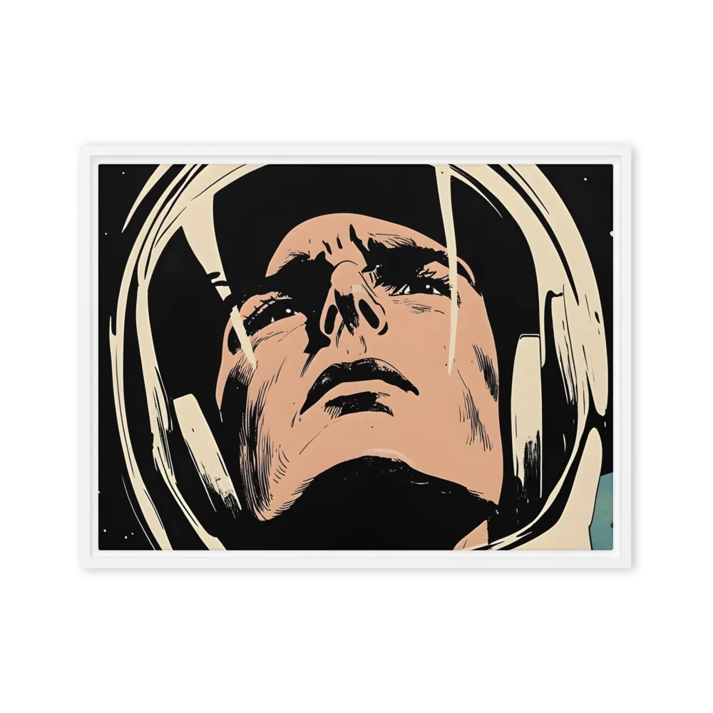 Gaze of the Astronaut | Canvas with White Frame | 18″×24″