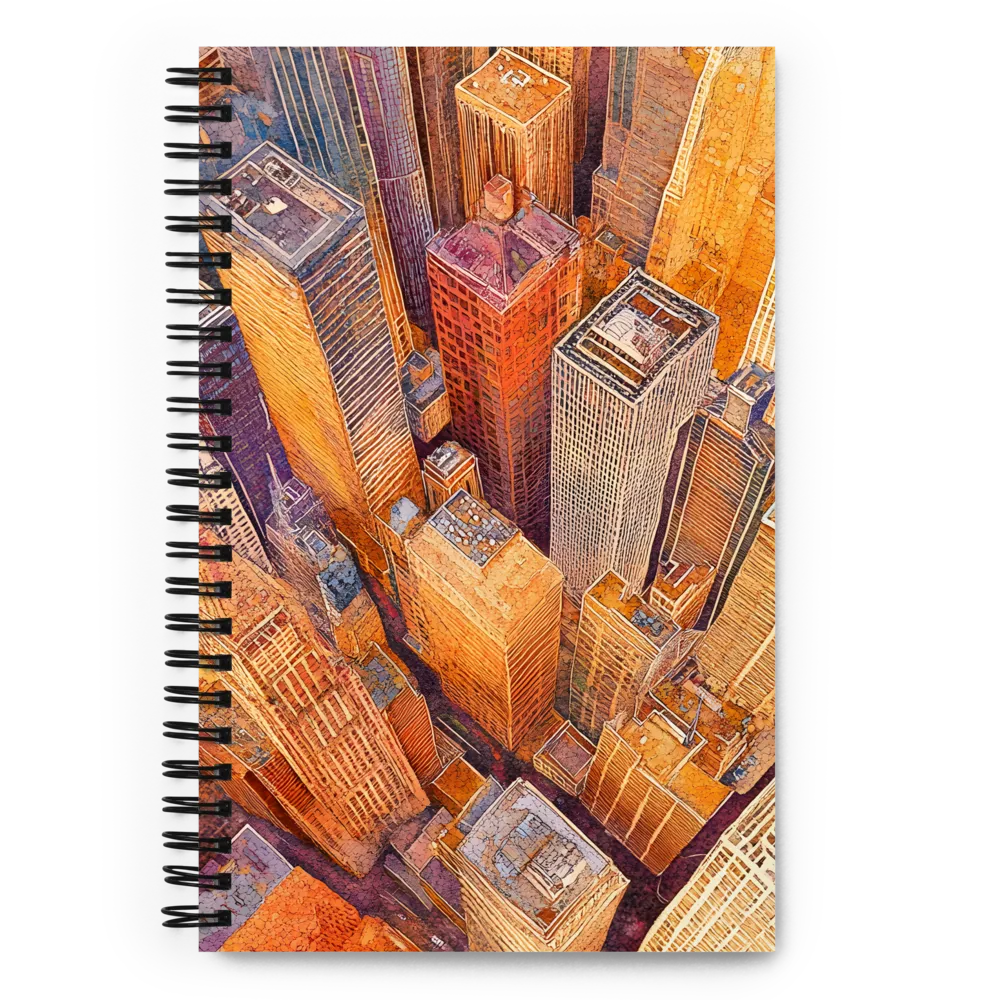 Urban Symphony in Orange and Purple | Spiral Notebook