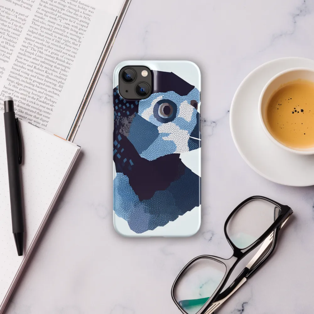 Abstract Avian Portrait in Blue