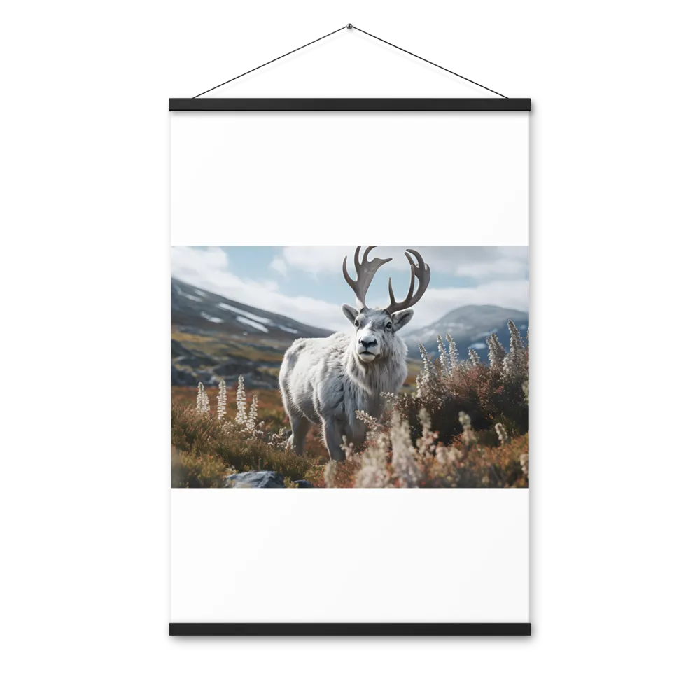 Majestic Harmony: The Reindeer in Nature | Poster With Black Wood Hanger | 24″×36″