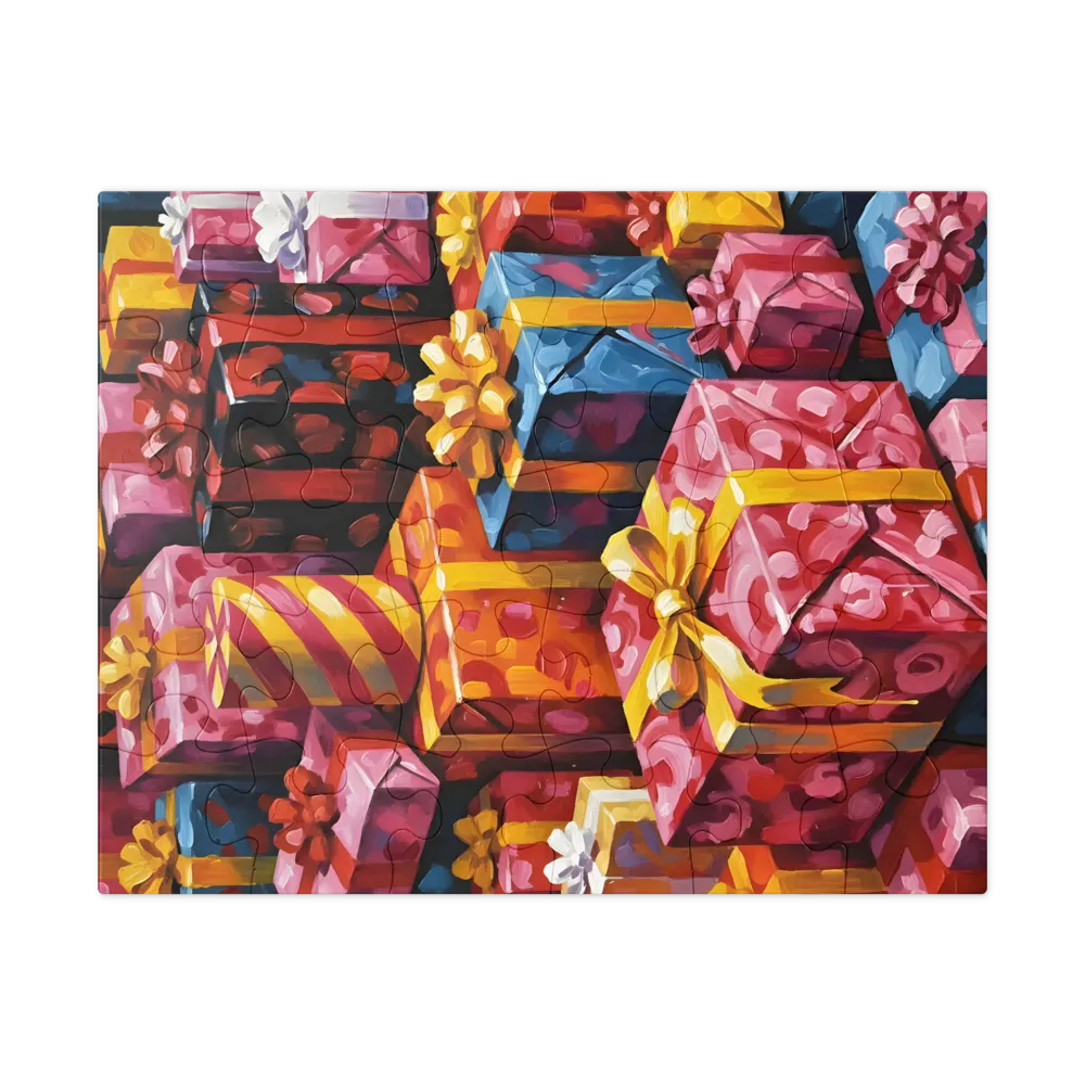 Painted Presents 
 Jigsaw Puzzle in Tin Box