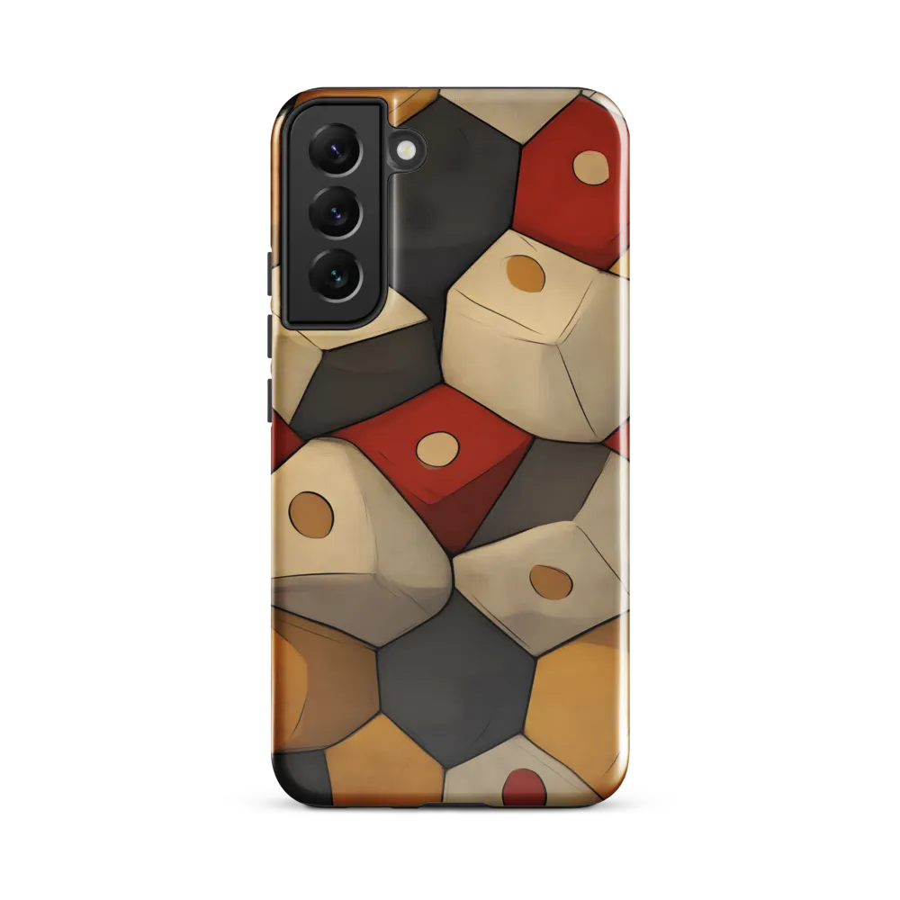 Interlocking Hexagons: An Abstract Dance of Color