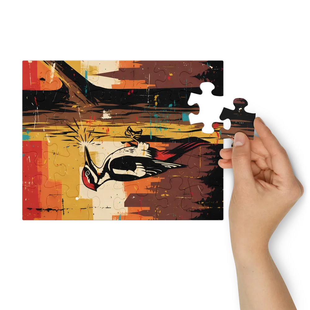 Urban Woodpecker 
 Jigsaw Puzzle in Tin Box
