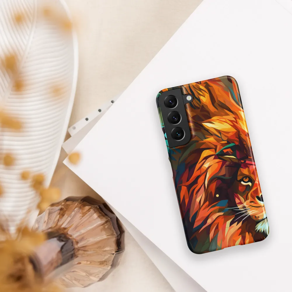 Majestic Gaze: The Polygonal Lion