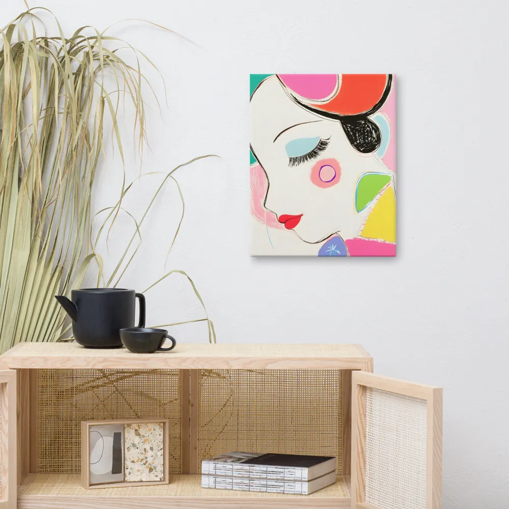 Whimsical Portrait in Colorful Abstraction | Canvas | 16″×20″