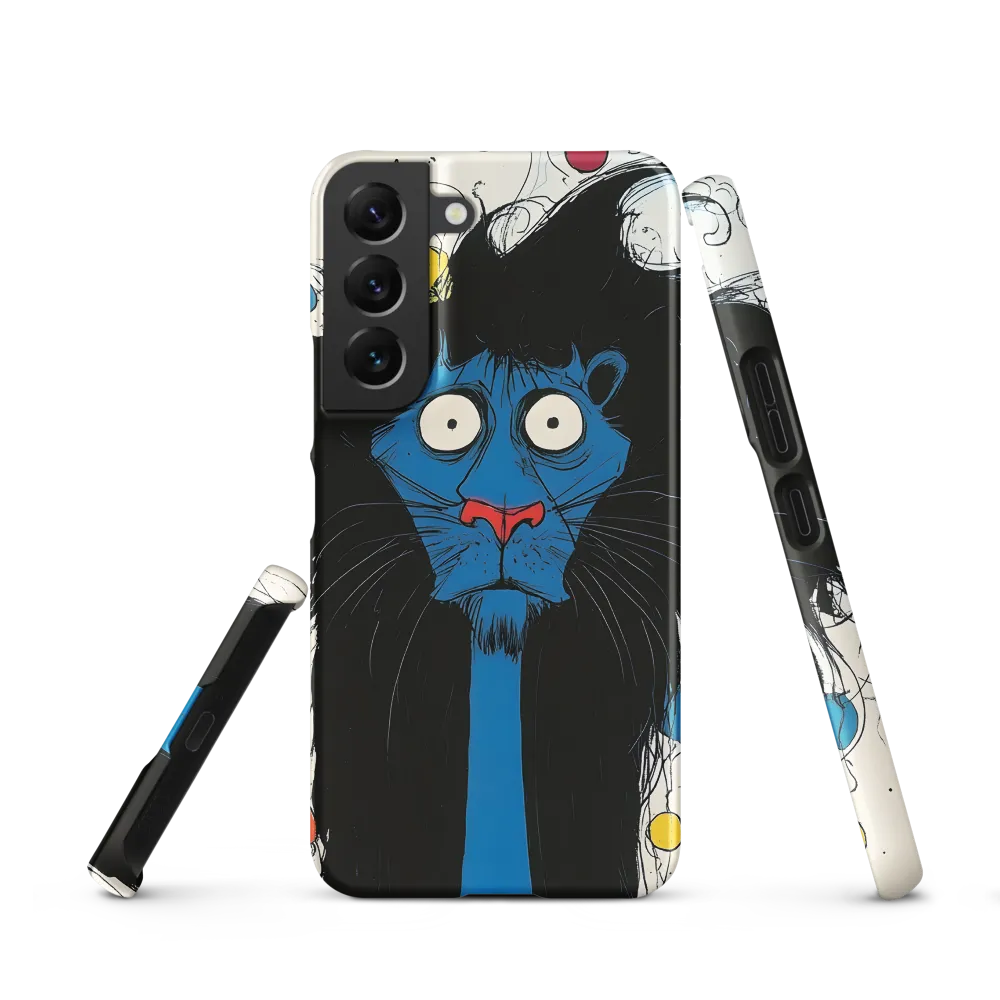 Whimsical Blue Lion