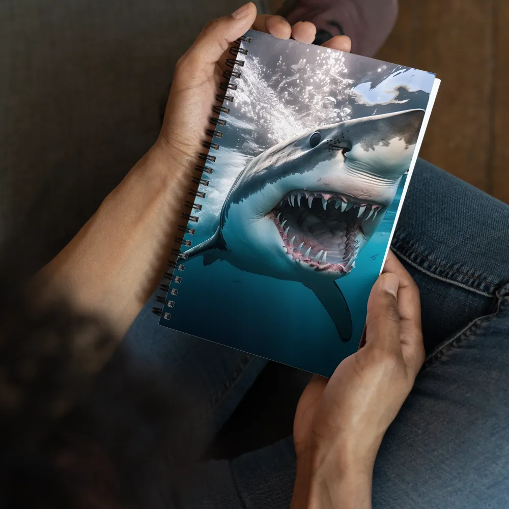 Majesty of the Ocean: The Great White Shark | Spiral Notebook