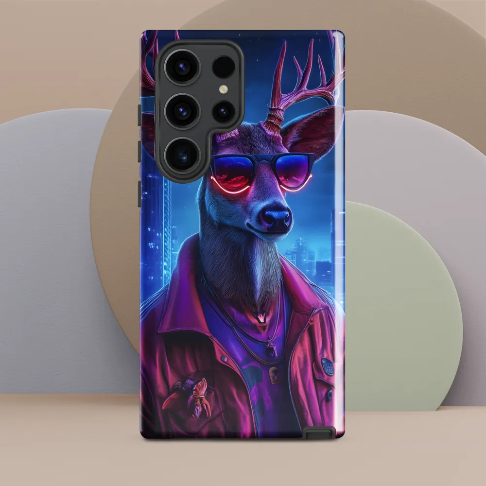Urban Serenade: The Cool Deer | Phone Case |  S23 Ultra | Tough Case | Glossy
