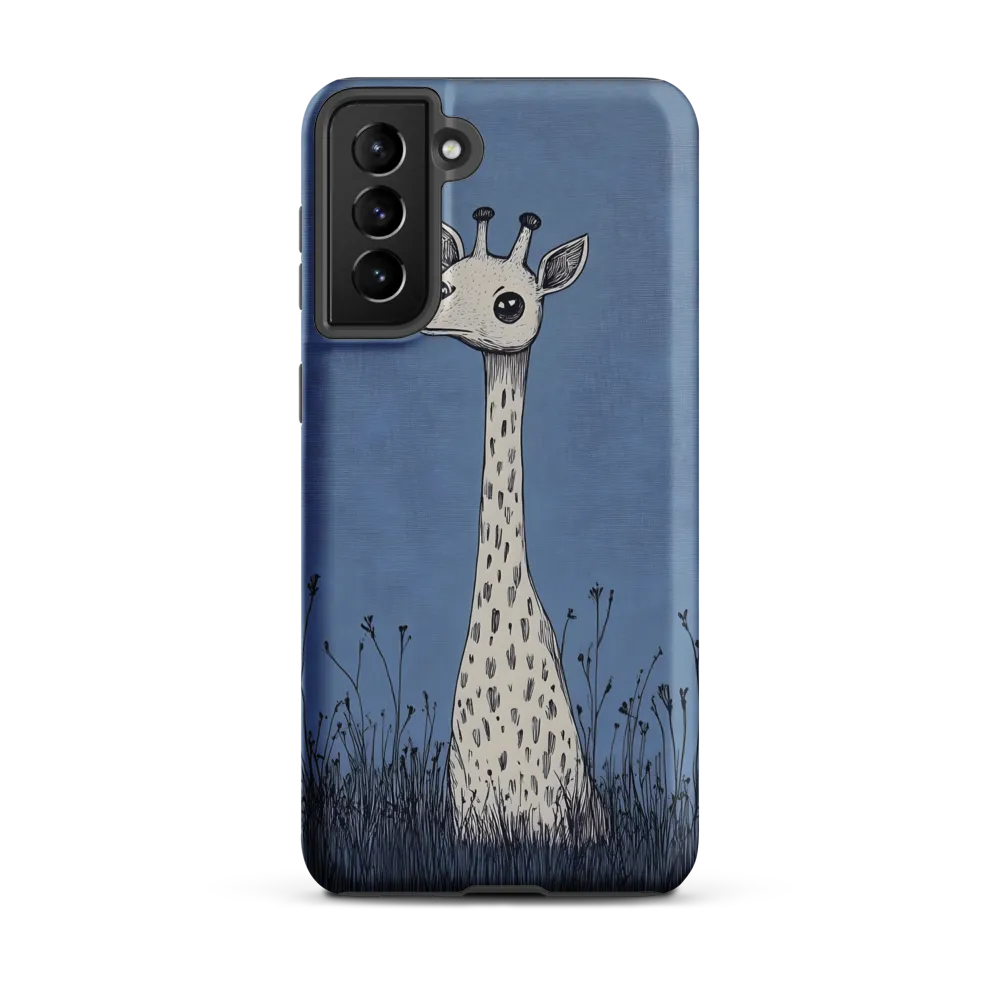 Whimsical Giraffe in Blue