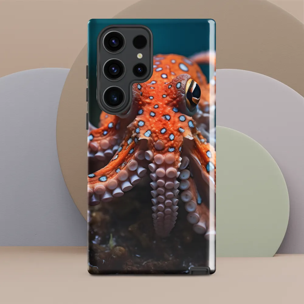 Curiosity of the Deep: The Orange Octopus | Phone Case |  S23 Ultra | Tough Case | Glossy