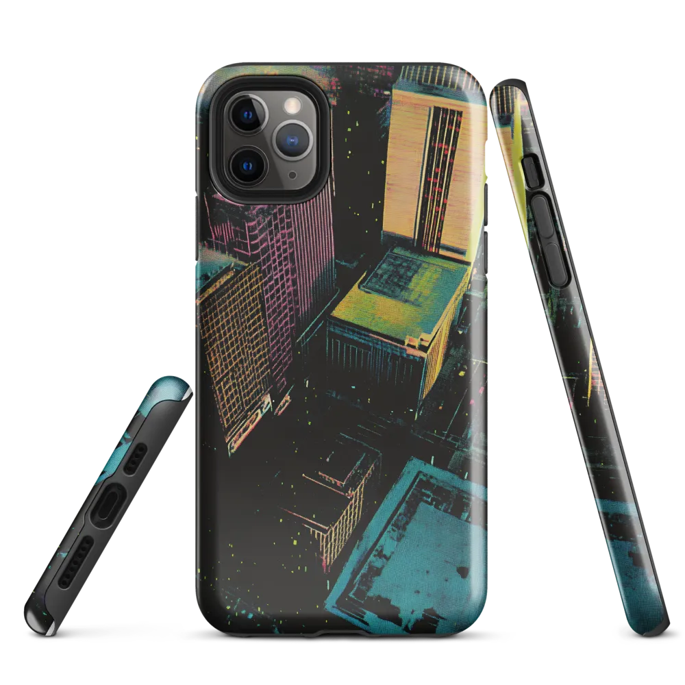 Neon Dreams: A City from Above | Phone Case |  11 Pro Max | Tough Case | Glossy