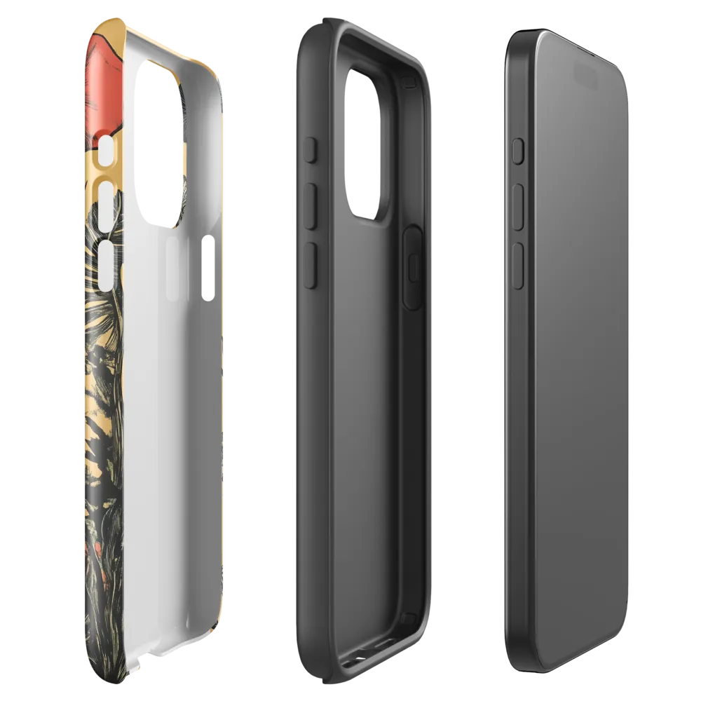 Floral Majesty: The Elephant's Sanctuary | Phone Case |  15 Pro Max | Tough Case | Glossy