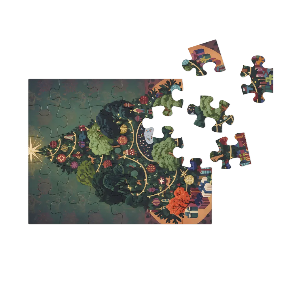 Woodland Christmas Tree 
 Jigsaw Puzzle in Tin Box