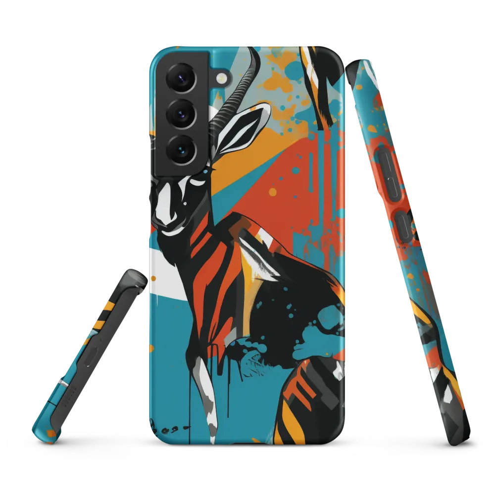 Dynamic Antelope in Vivid Abstract