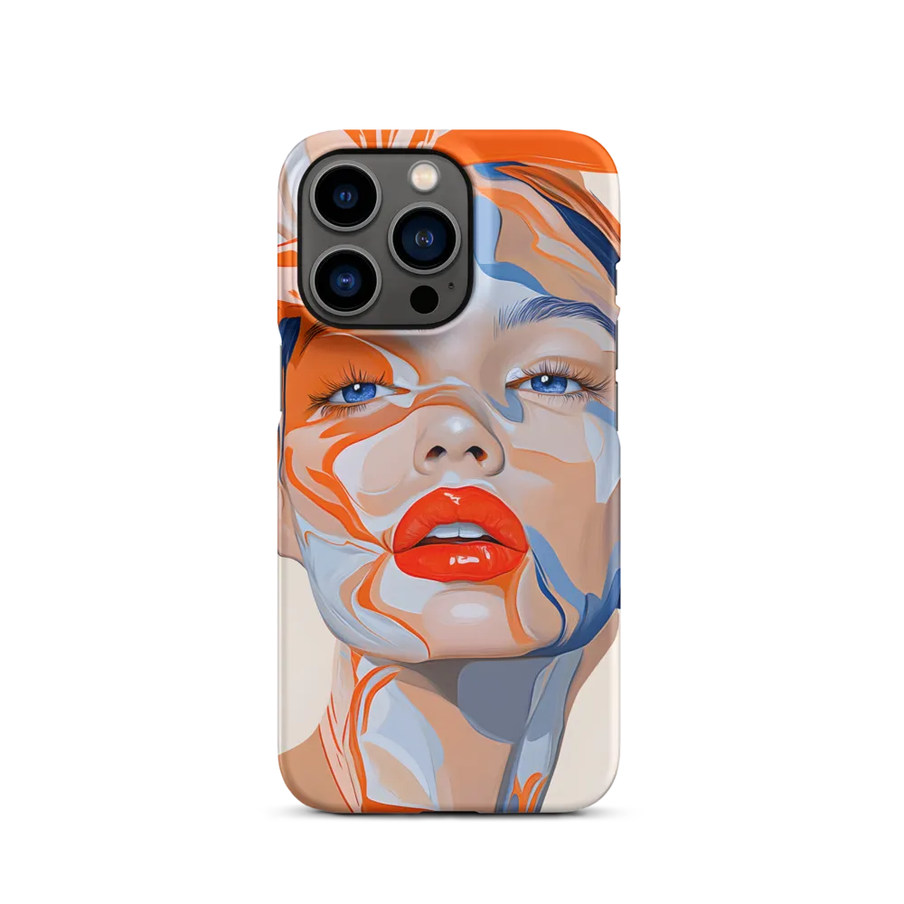 Chromatic Veils — Portrait in Orange and Blue