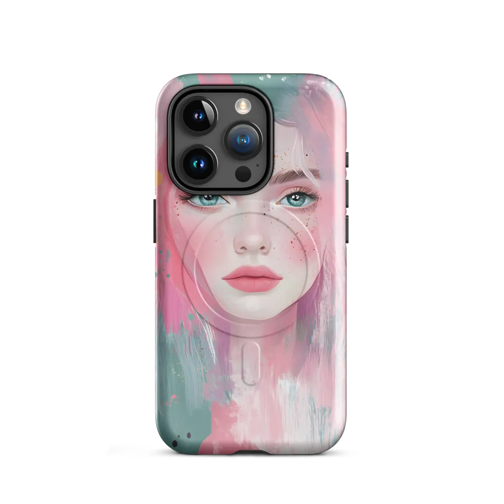 Dreamy Serenity: A Contemporary Portrait | Phone Case |  15 Pro | MagSafe® Tough Case | Glossy