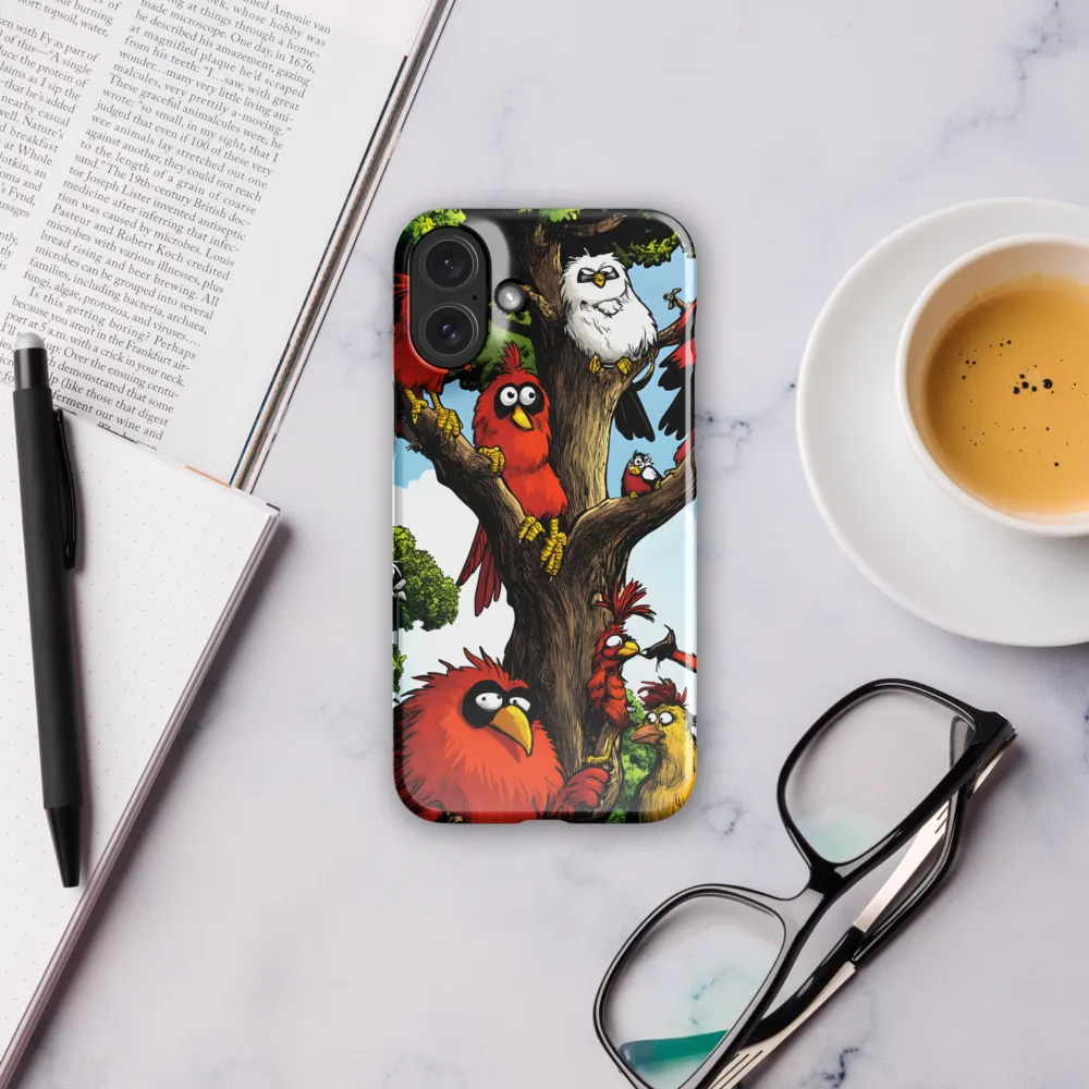 Whimsical Avian Gathering | Phone Case |  16 Plus | Snap Case | Glossy