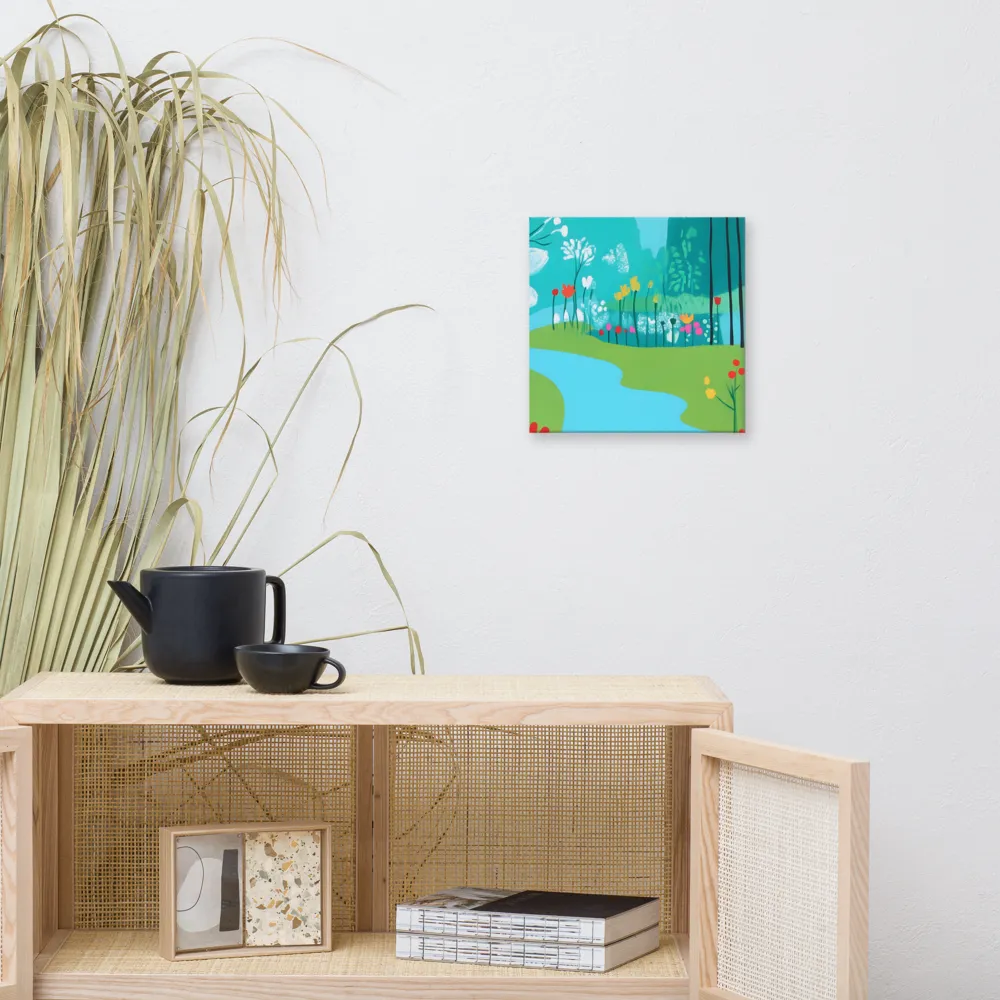 Whispers of Spring: A Colorful Retreat | Canvas | 12″×12″