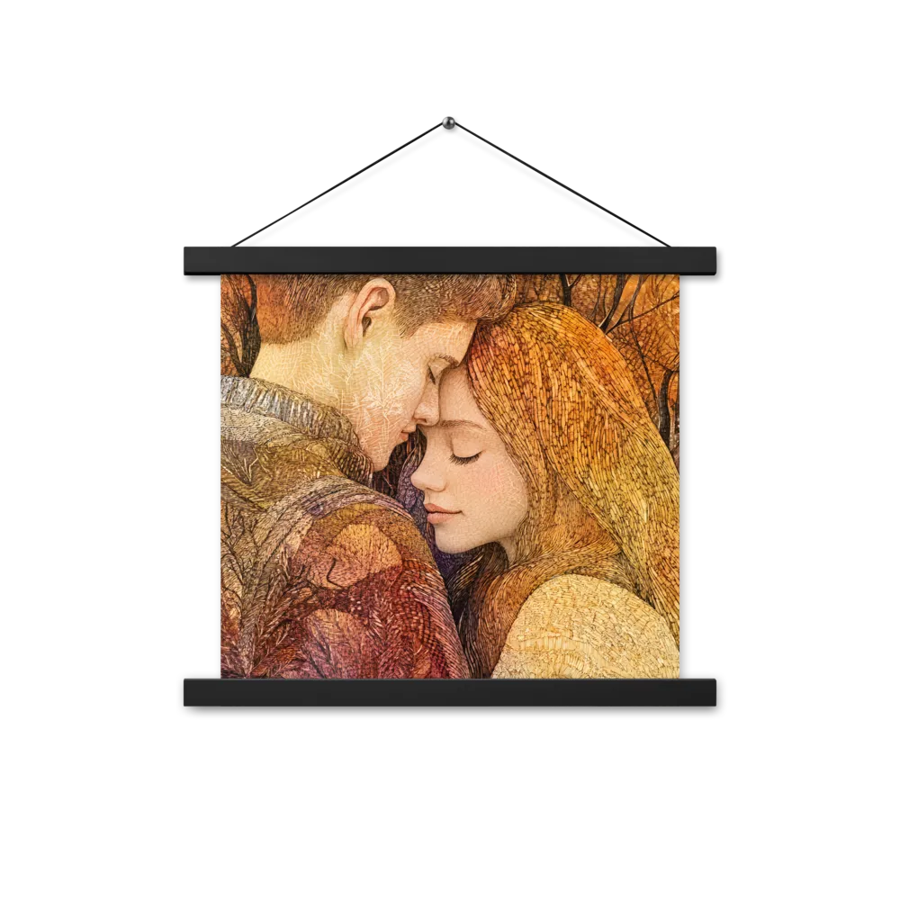 Embrace of Autumn | Poster With Black Wood Hanger | 14″×14″