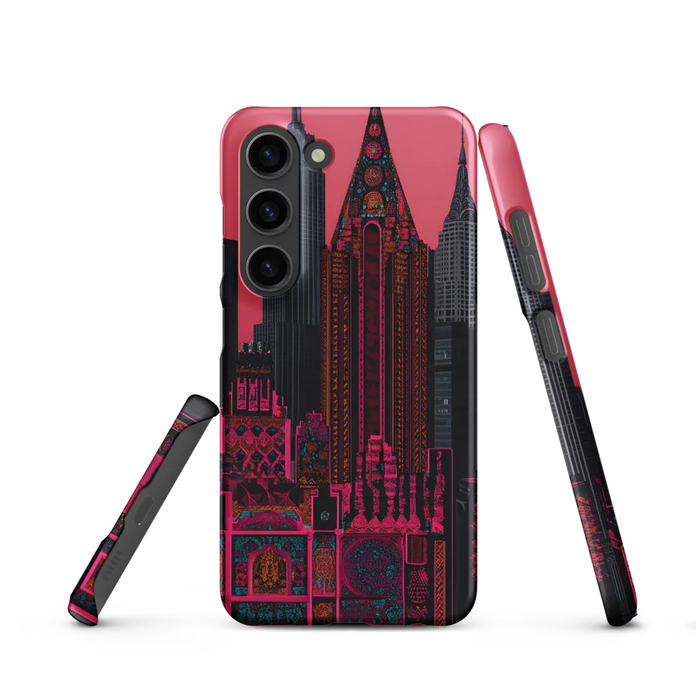 Urban Vibrance: A Digital Exploration of Skyscrapers | Phone Case |  S23 | Snap Case | Matte