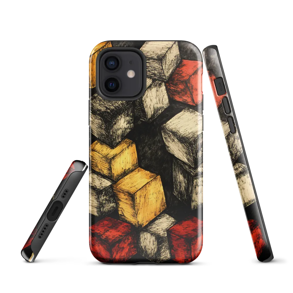 Dynamic Cubes: An Exploration in Color and Form | Phone Case |  12 | Tough Case | Glossy