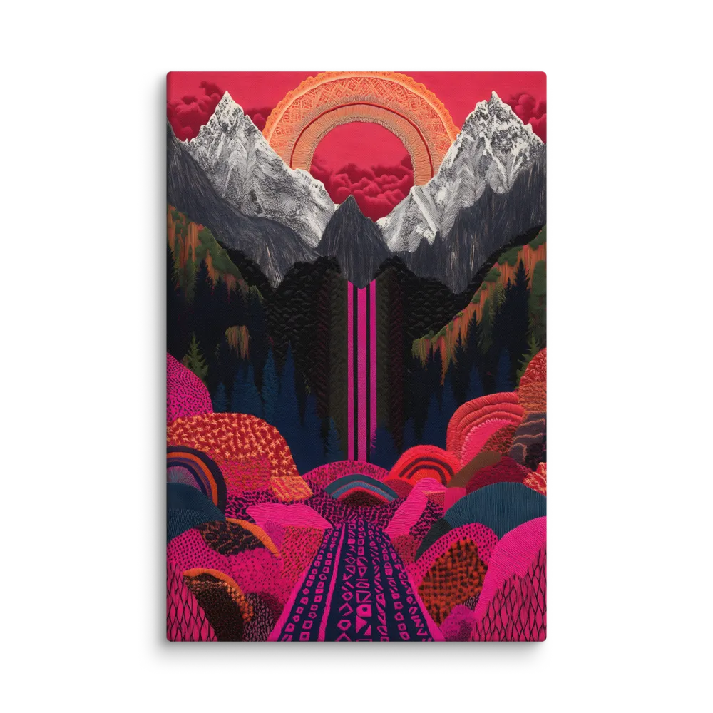 Ethereal Cascade: A Surreal Landscape | Canvas | 32″×48″