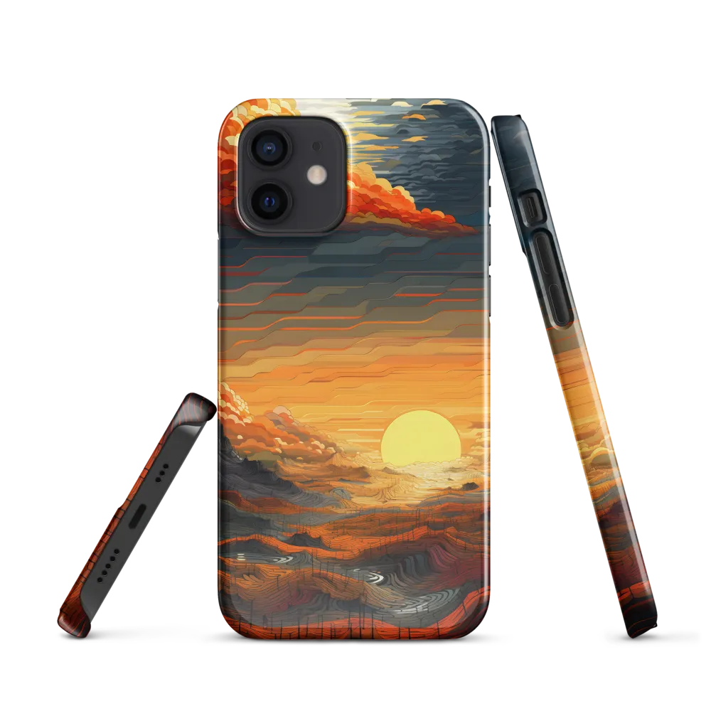 Ethereal Sunset: A Serene Landscape in Flowing Forms