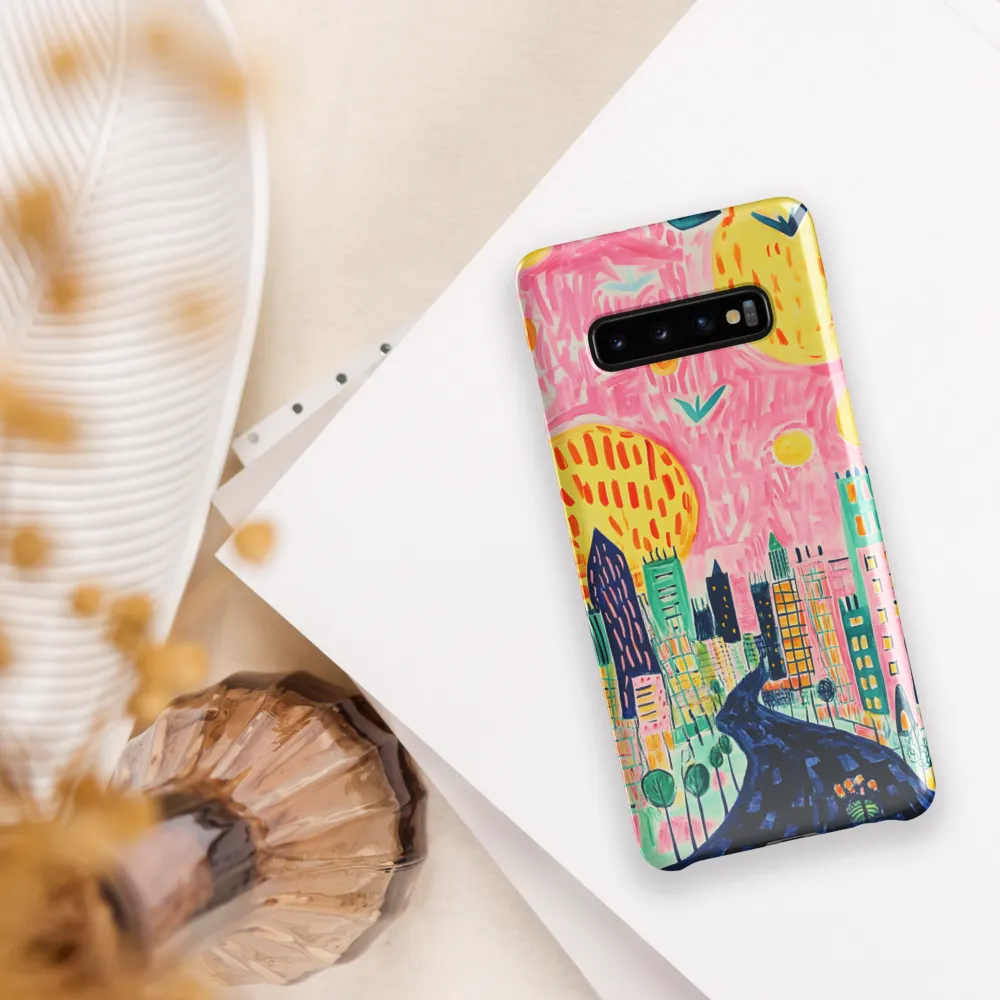 Whimsical Cityscape | Phone Case |  S10 Plus | Snap Case | Glossy