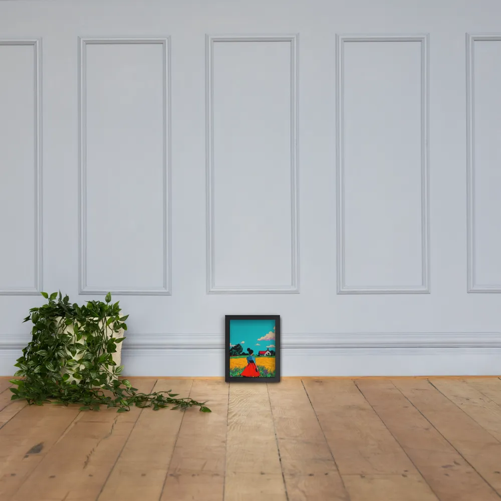 Whispers of a Sunlit Meadow | Poster with Black Frame | 8″×10″