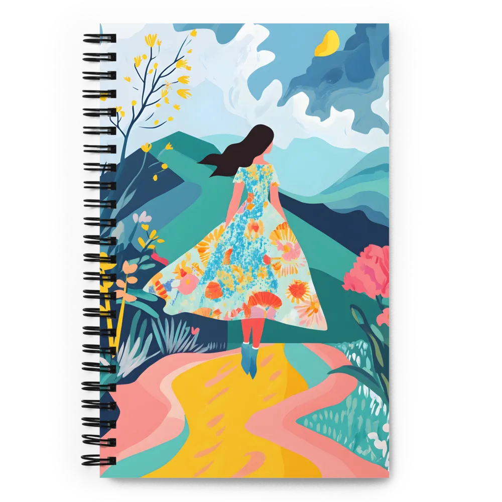 Walking into Colorful Serenity | Spiral Notebook