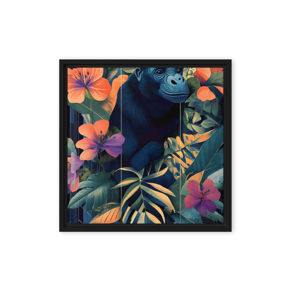 Harmony of Nature and Geometry | Canvas with Black Frame | 16″×16″