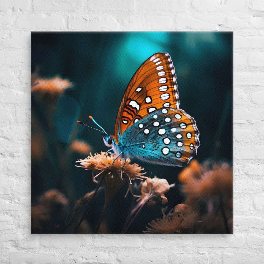 Whispers of Color: The Butterfly's Embrace | Canvas | 36″×36″