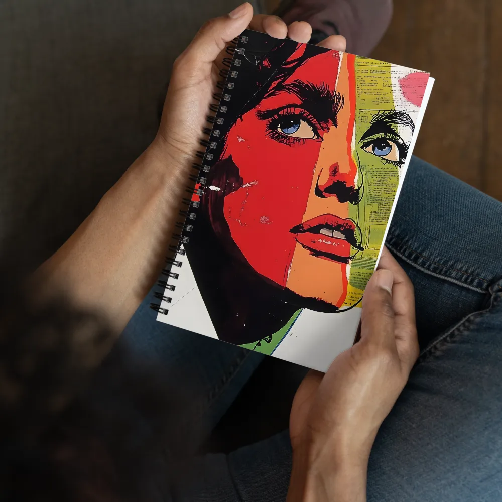 Vibrant Expressions: A Pop Art Portrait | Spiral Notebook