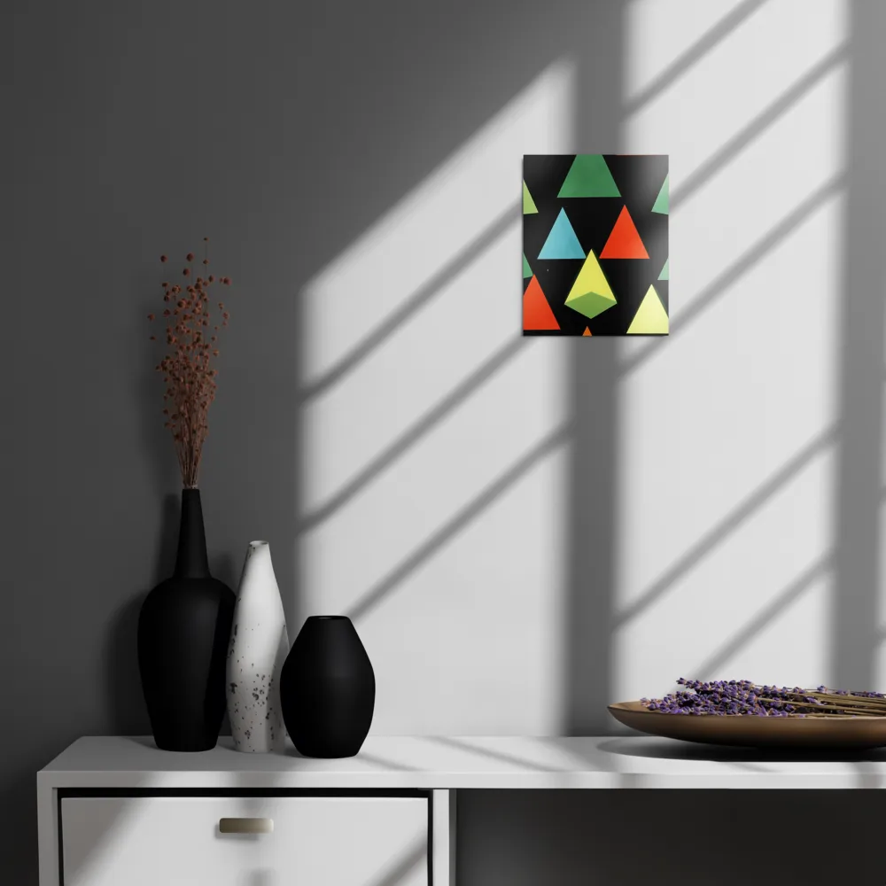 Geometric Harmony in Color | Metal Print | 8″×10″