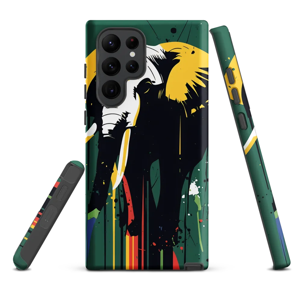 Majestic Minimalism: The Colorful Elephant
